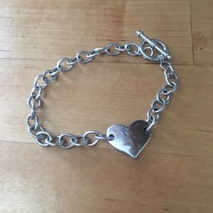 Sterling silver hear charm bracelet